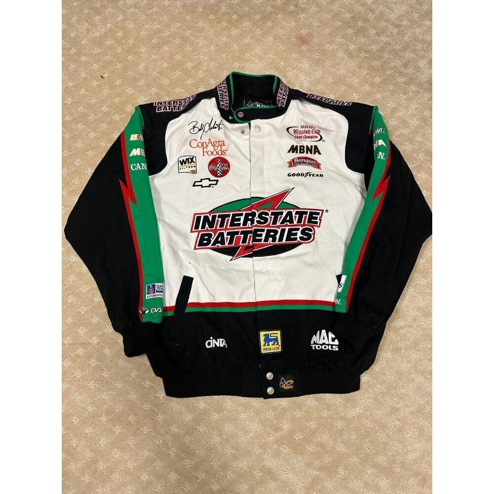 Vintage Chase Authentics Nascar Jacket Men's Xl Bobby Labonte Interstate Y2k